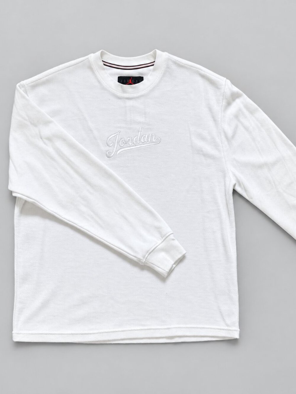 Jordan Flight MVP Long Sleeve Fleece Top — White — Medium (M) — FN4607-100
